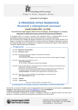 convegno pct-ordinbo - Ordine Ingegneri di Forl&igrave;