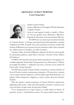 ARPALICE CUMAN PERTILE Cenni biografici