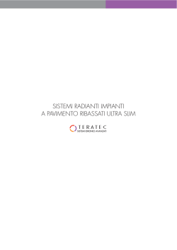Sistemi radianti per impianti a pavimento ribassati