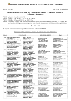 DIREZIONE DIDATTICA STATALE - Istituto Comprensivo G. Galilei