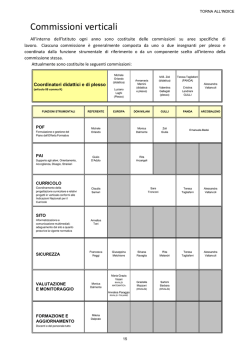Commissioni verticali - Istituto Comprensivo EUROPA