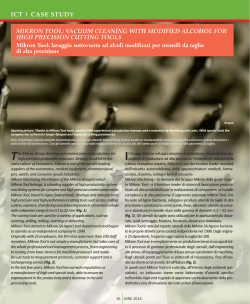 ICT CASE STUDY MIKRON TOOL: VACUUM CLEANING WITH