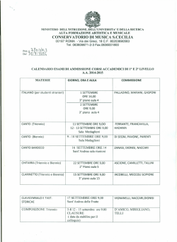 CONSERVATORIO DI MUSICA S.CECILIA
