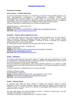 Scarica il programma (PDF) - Soprintendenza per i Beni
