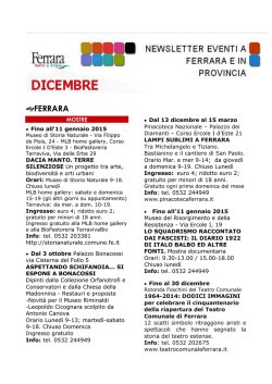 Newsletter 12.2014 - Campeggio Comunale Estense, Home