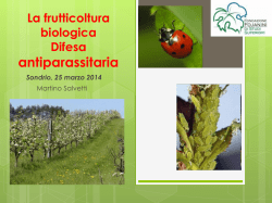 La frutticoltura biologica - difesa - Comunità Montana Valtellina di
