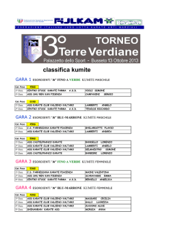 classifica kumite - FIJLKAM Comitato Regionale Emilia Romagna