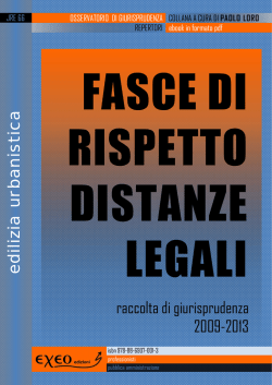 FASCE DI RISPETTO E DISTANZE LEGALI - raccolta di
