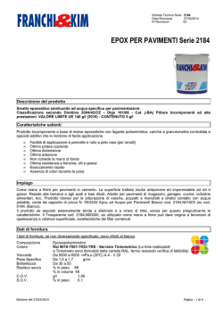 EPOX PER PAVIMENTI Serie 2184