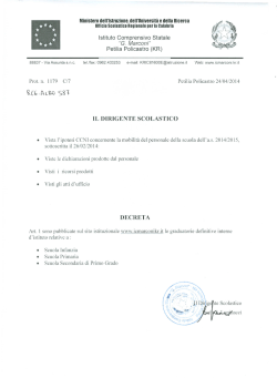 Graduatorie defintive personale docene Infanzia - I. C.