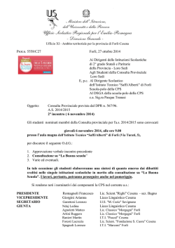 Circolare - Ufficio XI - Ambito territoriale per la provincia di Forl&igrave;