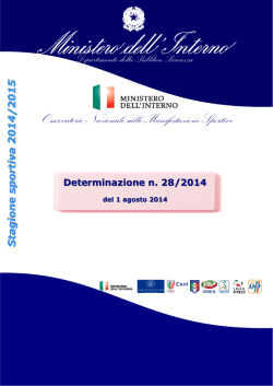 28/2014 - Osservatorio Nazionale sulle Manifestazioni Sportive