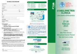 Stabilometria Clinica corso teorico &ndash; clinico &ndash; pratico