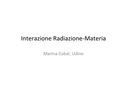 Lezione 3 - Interazione radiazione materia
