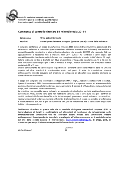 Commento al controllo circolare B9 microbiologia 2014-1