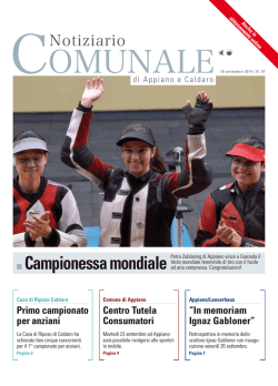 Campionessa mondiale - Gemeindeblatt von Eppan und Kaltern