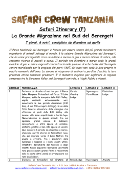 scarica dettaglio - Safari Crew Tanzania