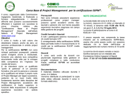 Project Management per la certificazione ISIPM