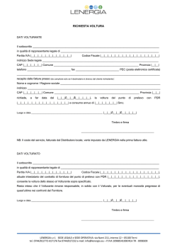 RICHIESTA VOLTURA