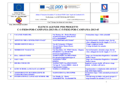 ELENCO AGENZI C-1-FSE04-POR-CAMPANIA ELENCO AGENZIE