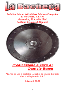 Predicazione a cura di Daniele Recca