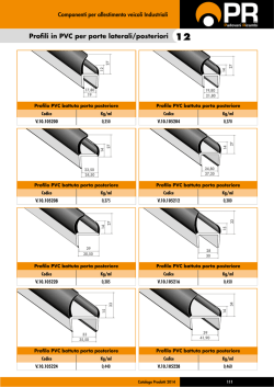 Profili in PVC per porte laterali/posteriori