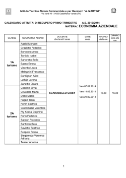 MATERIA: ECONOMIA AZIENDALE