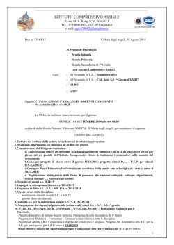 DIREZIONE DIDATTICA di CORCIANO - Istituto Comprensivo Assisi 2