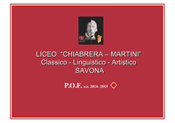 P.O.F. a.s. 2014- 2015 - Liceo Chiabrera Martini Savona