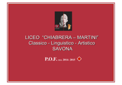 P.O.F. a.s. 2014- 2015 - Liceo Chiabrera Martini Savona