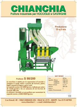 Pulitore Industriale per NOCCIOLE e CASTAGNE