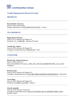 Composizione Consigli di Raggruppamento