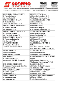 le rivendite autorizzate