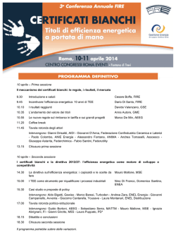 Programma - Certificati Bianchi