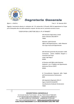 istituti penitenziari di trani - la confusione e - cosp
