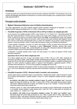 Gestionale 1 ZUCCHETTI ver. 5.3.3 Avvertenza