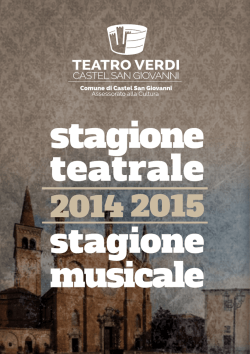 Stagione Musicale e Teatrale 2014-2015