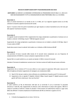 Esempi esercizi e domande