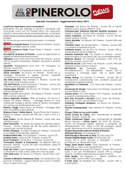 Elenco aggiornato convenzioni attive