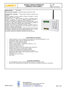 scheda tecnica prodotto (product data sheet)