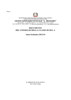 DOCUMENTO IIIA - Liceo Classico Luciano Manara