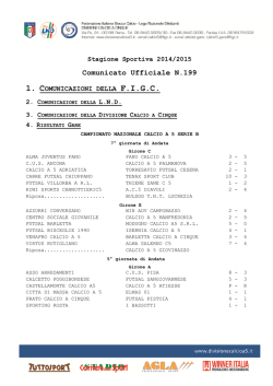 Comunicato Ufficiale N.199