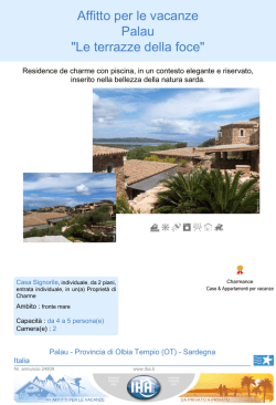 Affitto per le vacanze Palau "Le terrazze della foce"