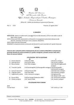 utilizzi e assegnazioni provvisorie 1 grado