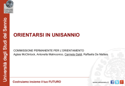 ORIENTARSI IN UNISANNIO - Universit&agrave; degli Studi del Sannio