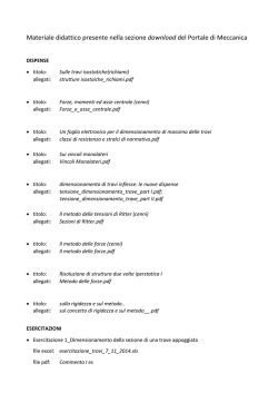Materiale didattico presente nella sezione download del Portale di