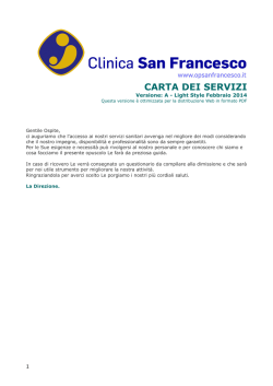 Download Carta dei Servizi - Ospedale Privato San Francesco