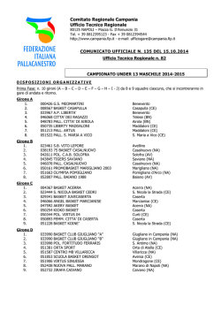 Comitato Regionale Campania Ufficio Tecnico Regionale