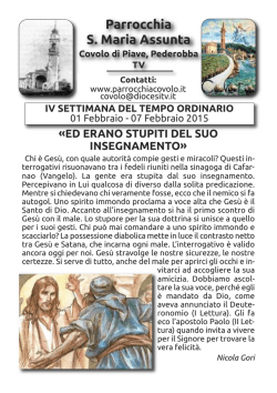 Foglietto Settimanale - Parrocchia S. Maria Assunta