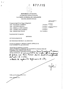 Sentenza - Archivio Penale
